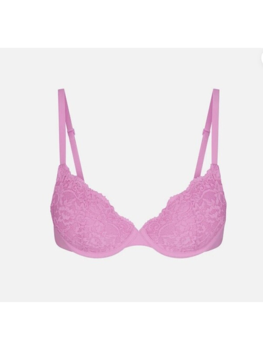 SKIMS fits everybody lace t-shirt bra in petal w/underwire size 34C